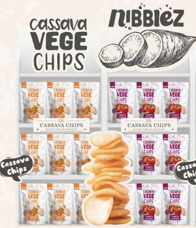 Nibblez Cassava Vege Chips | 3 For £5 | Choose Your Flavours (Malaysian)