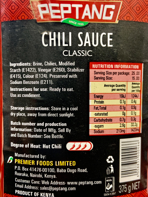 Peptang Classic Chili Sauce 375g