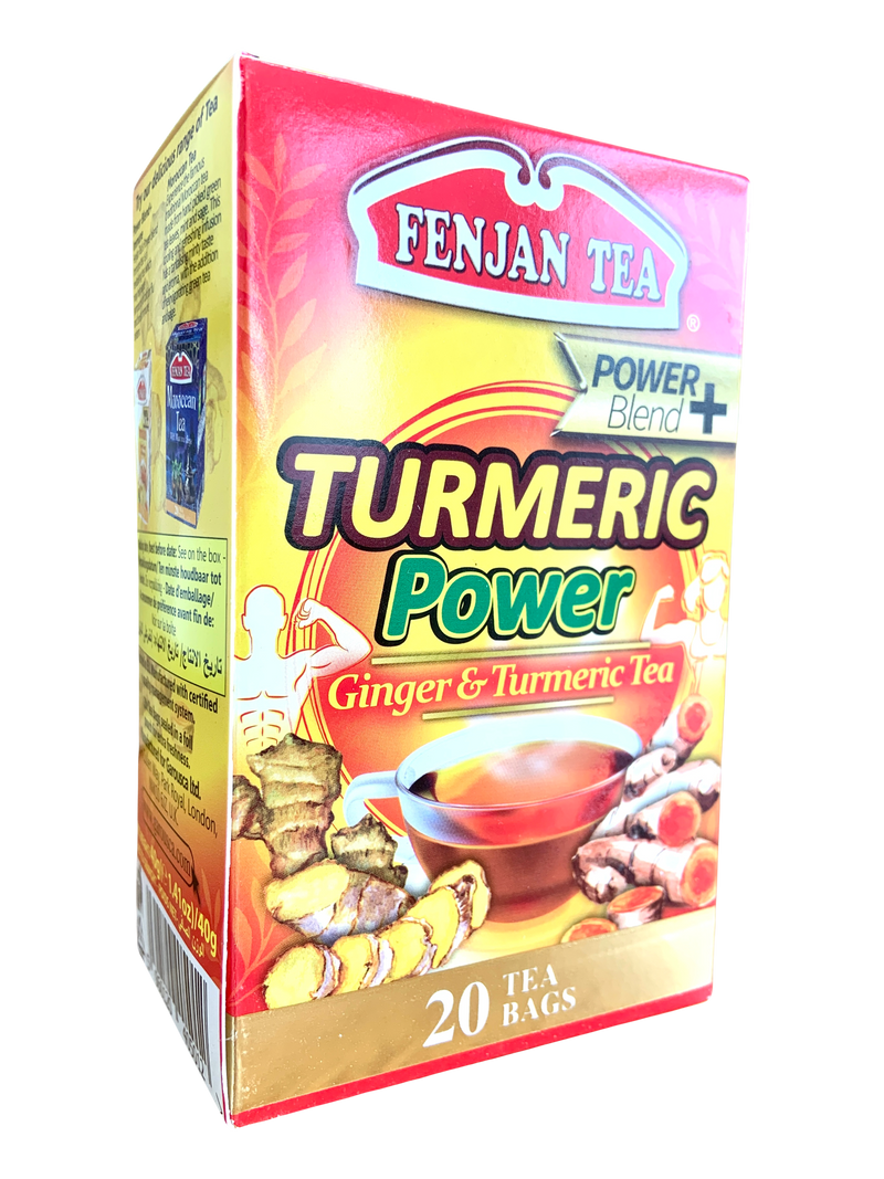 Fenjan Tea Power Blend Turmeric Power 40g | Ginger & Turmeric Tea | 20 Tea Bags