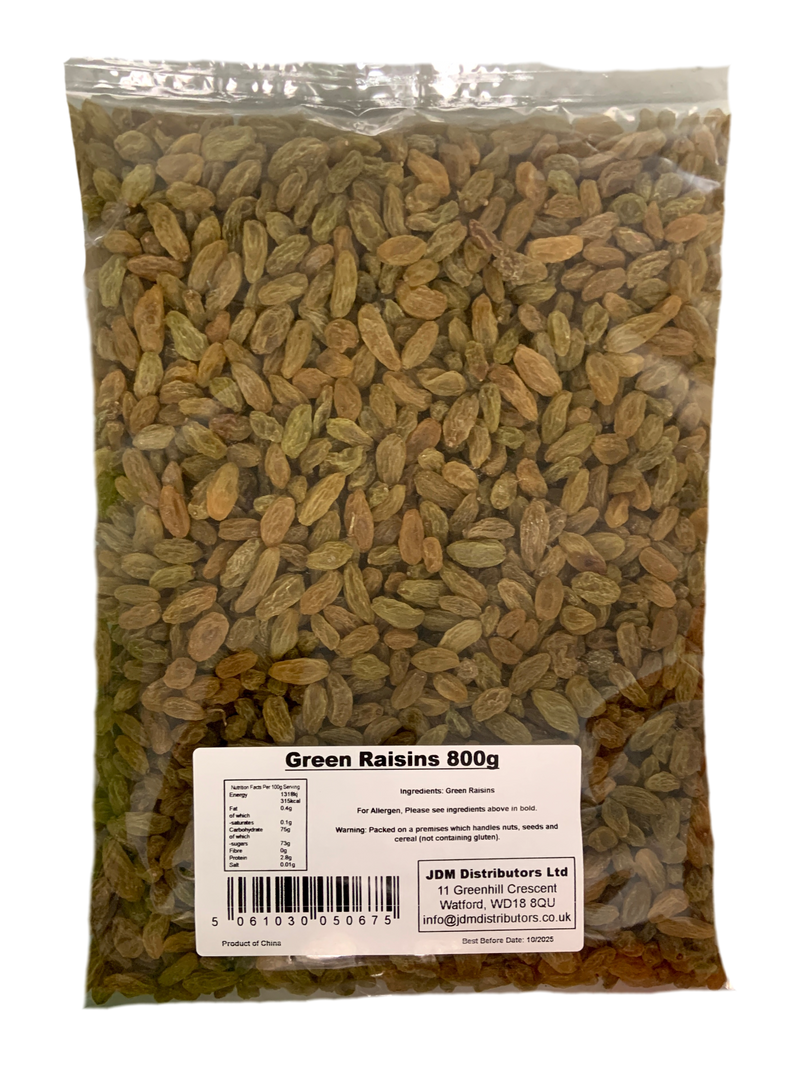 JDM Green Raisins 800g