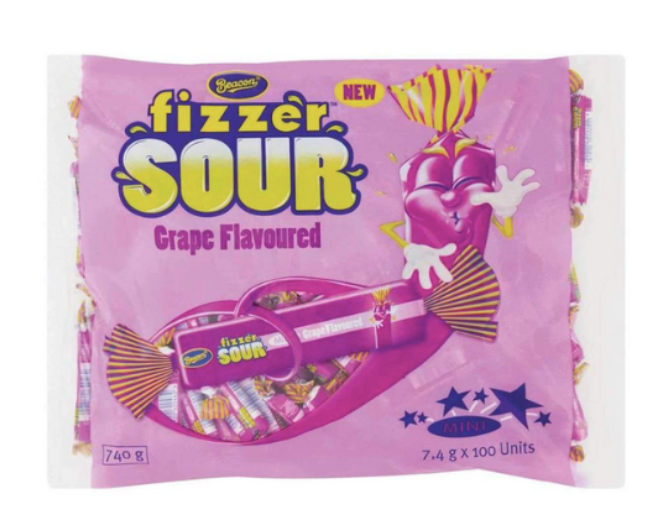 Beacon Fizzer Sour Grape Flavoured 740g | 100 Units