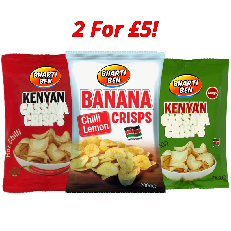 2 For £5 Chilli Crisps Offer | Cassava | Banana | Choose Your 2 Crisps