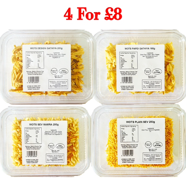 BhartiBen Gathiya & Sev Bundle | 4 For £8 Deal (Best Before Date November 2025)
