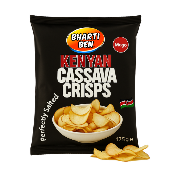 Bharti Ben Kenyan Cassava (Mogo) Crisps 175g | Choose Your Flavour