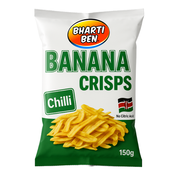 BhartiBen Long Banana Crisps Chilli 150g