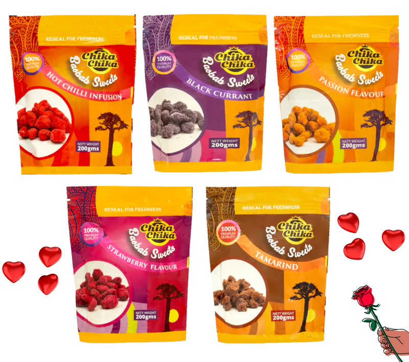 All 5 Baobab (Mbuyu) Sweets Deal | Flavoured Sweets | 5 x 200g