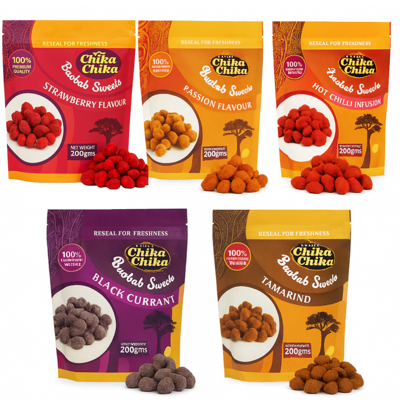 All 5 Baobab (Mbuyu) Sweets Deal | Flavoured Sweets | 5 x 200g