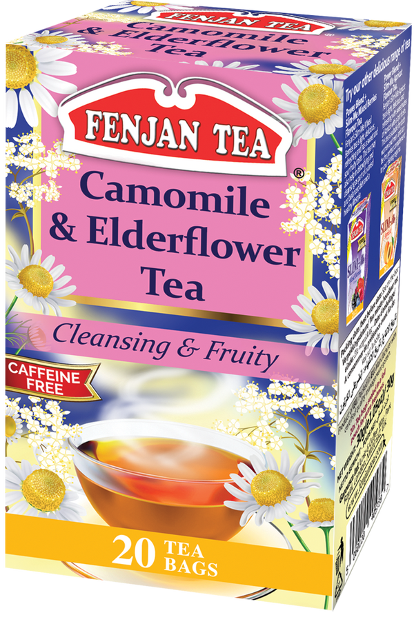 Fenjan Camomile & Elderflower Tea, Cleansing & Fruity, 20 Tea Bags