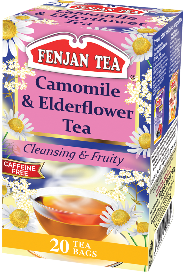 Fenjan Camomile & Elderflower Tea, Cleansing & Fruity, 20 Tea Bags