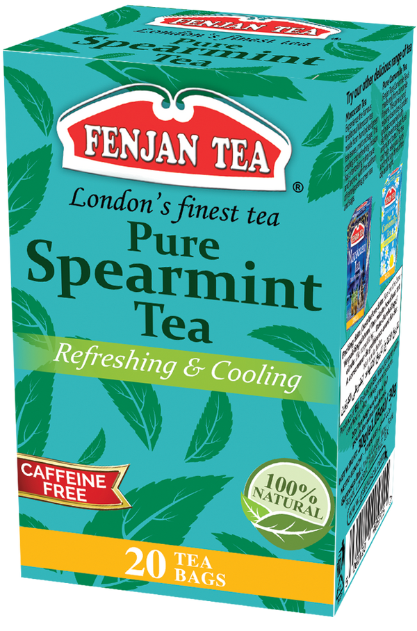 Fenjan Pure Spearmint Tea, Refreshing & Cooling, 20 Tea Bags