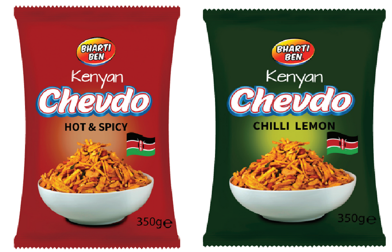 [Combo] Bharti Ben Kenyan Chevdo Snack Mix (Hot & Spicy & Chilli Lemon)