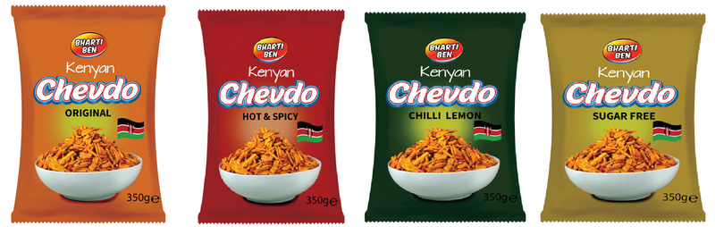 Bharti Ben Kenyan Chevdo Variety Pack Bundle  (Original, Hot & Spicy, Chili Lemon, and Sugar-free)