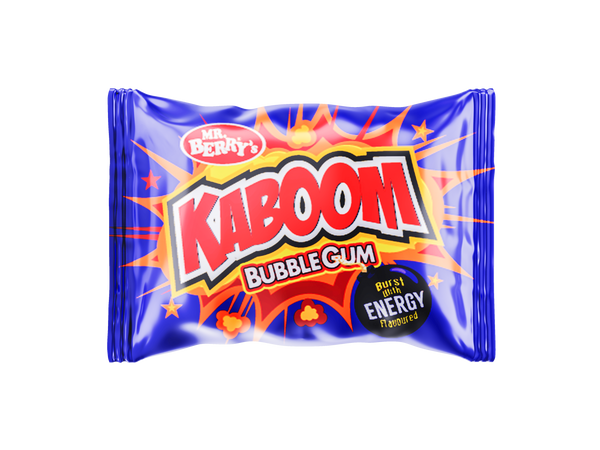 Mr. Berry's KABOOM Bubble Gum Burst with Energy Flavour 50 pcs