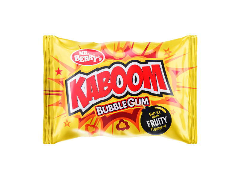 Mr. Berry's KABOOM Bubble Gum Burst with Fruity Flavour 50 pcs